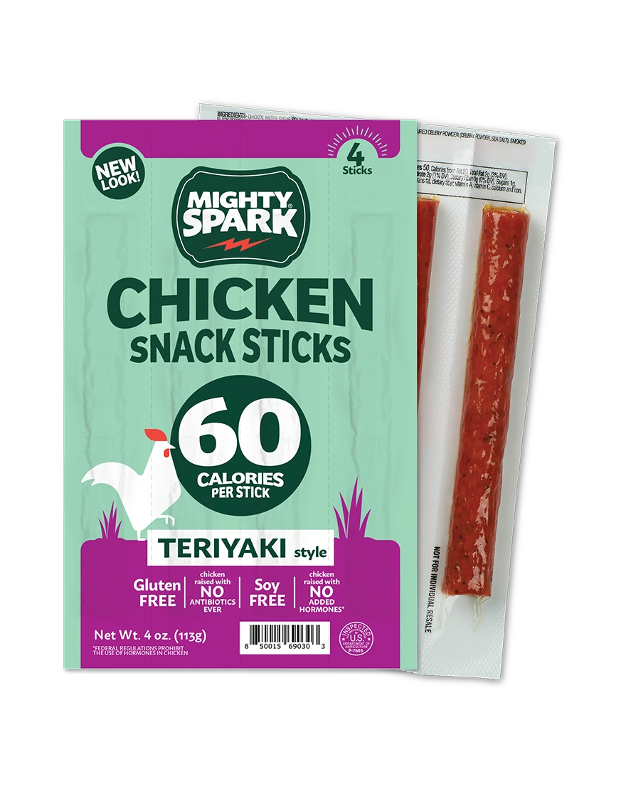 Teriyaki Style Chicken Snack Stick – Mighty Spark Food