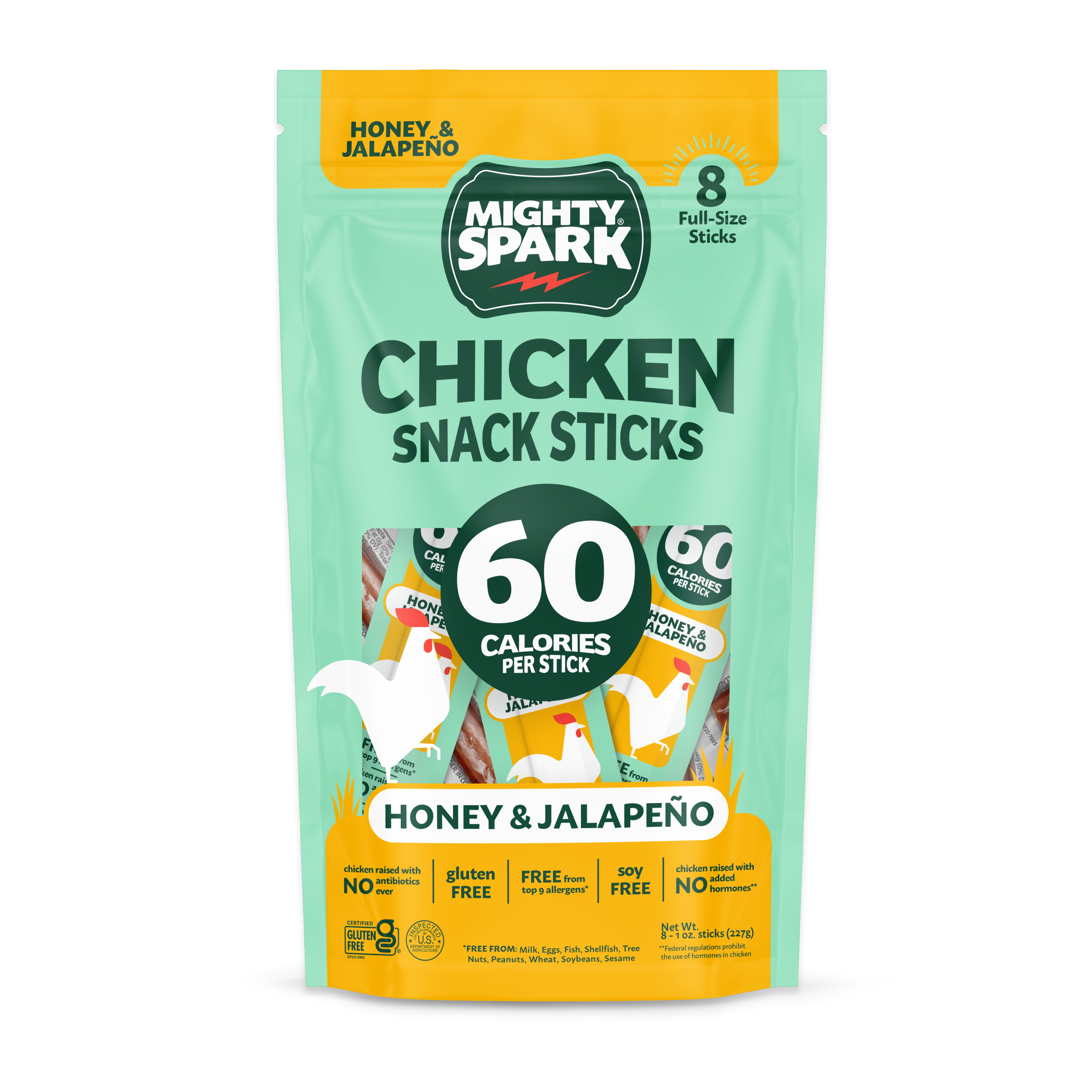 Honey & Jalapeno Chicken Snack Stick - Mighty Spark Food