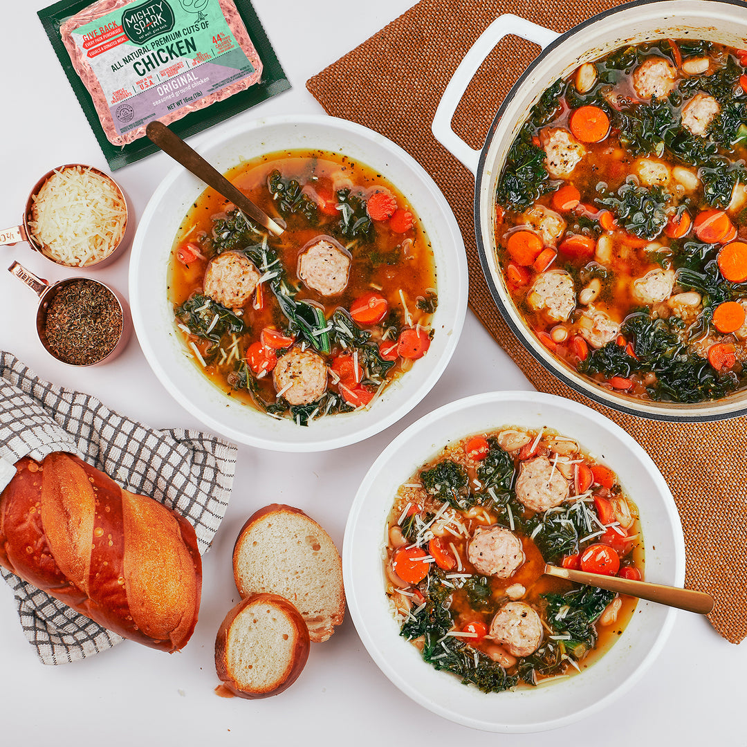 ‘LIGHTENED’ CHICKEN ITALIAN WEDDING SOUP