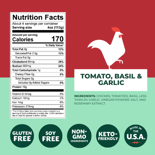TOMATO, BASIL AND GARLIC GROUND CHICKEN