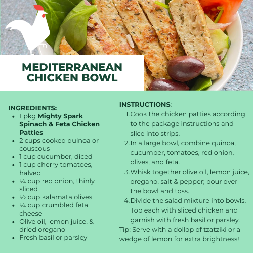 SPINACH & FETA CHICKEN PATTIES