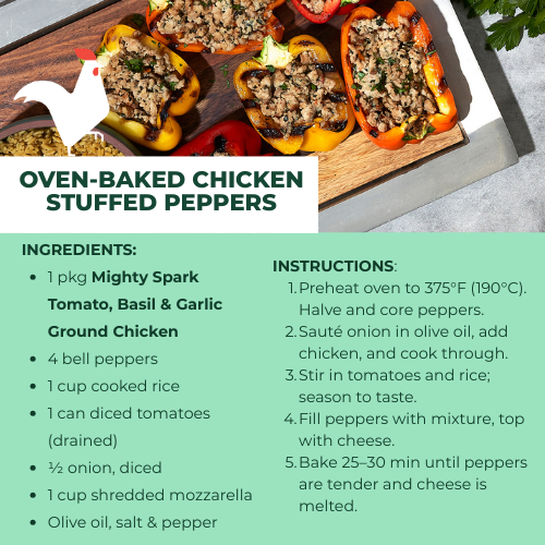 TOMATO, BASIL AND GARLIC GROUND CHICKEN