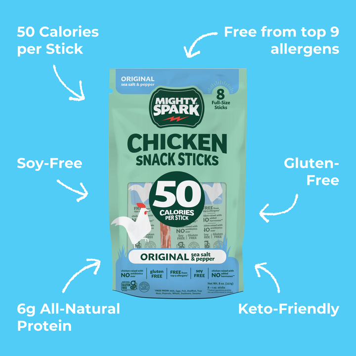 Original Sea Salt & Pepper Chicken Snack Stick - 8 Count