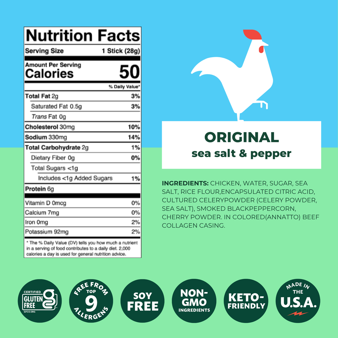 Original Sea Salt & Pepper Chicken Snack Stick