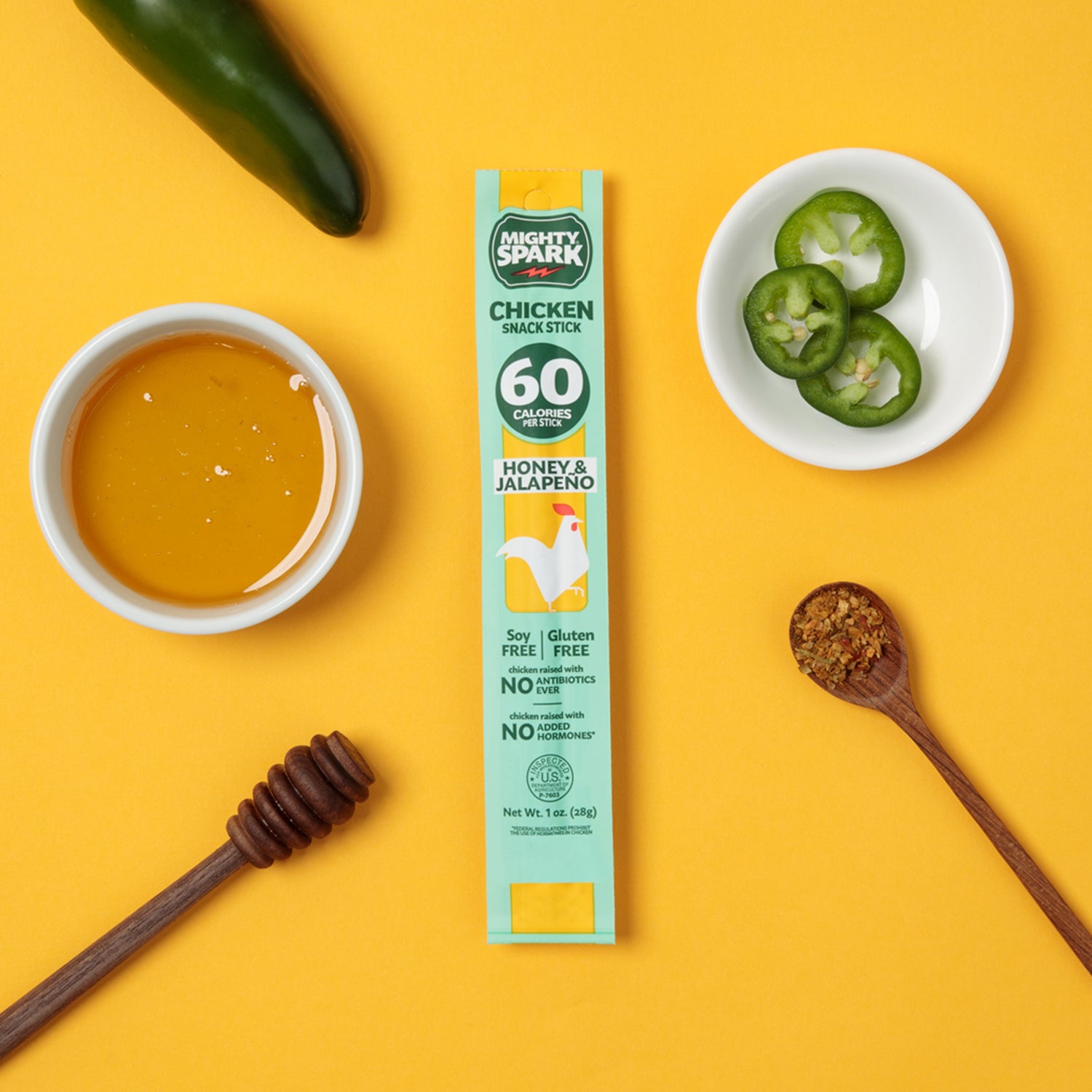 k*3様 50's60's ファラオジャケット　短丈　千鳥柄　GRIPPER Z Honey & Jalapeno Chicken Snack Stick - Mighty Spark Food