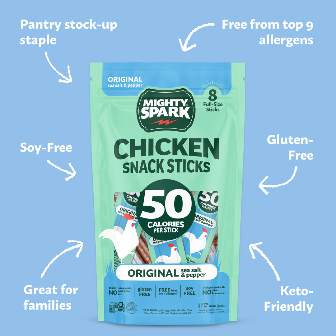 Original Sea Salt & Pepper Chicken Snack Stick - 8 Count