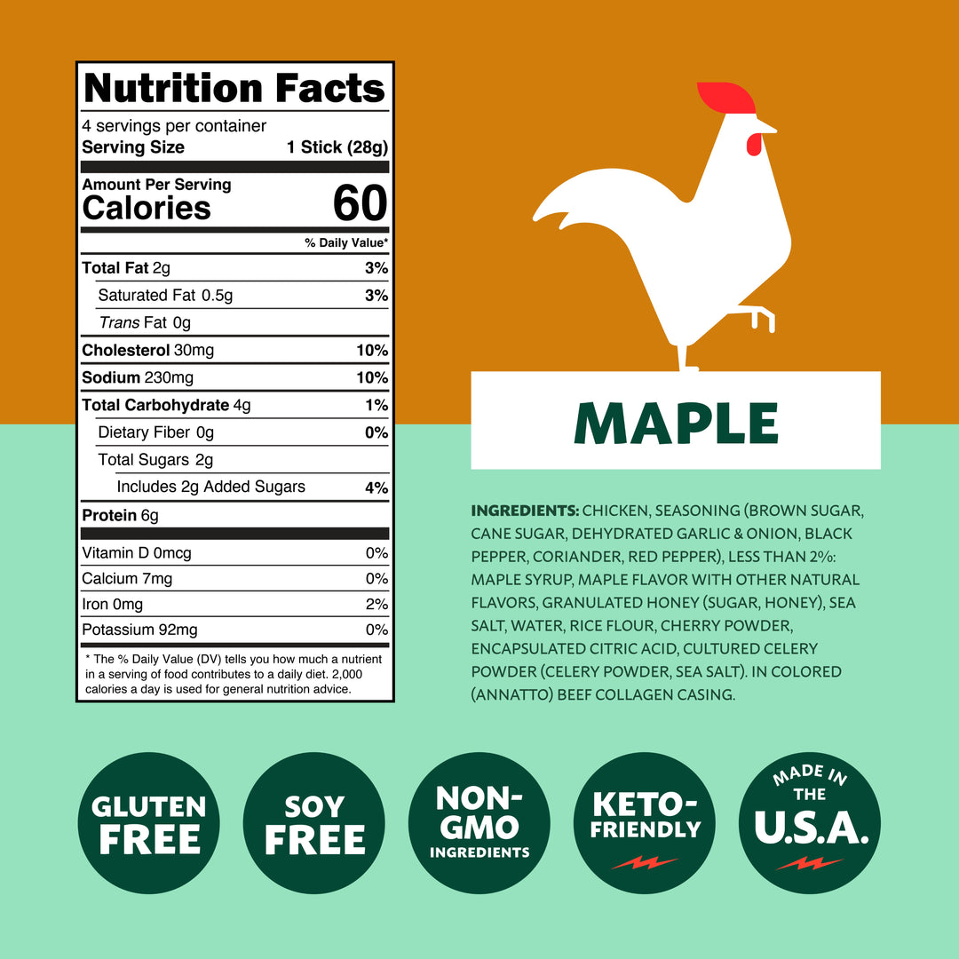Maple Chicken Snack Stick