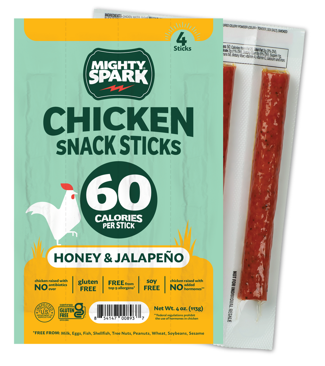 Honey & Jalapeno Chicken Snack Stick