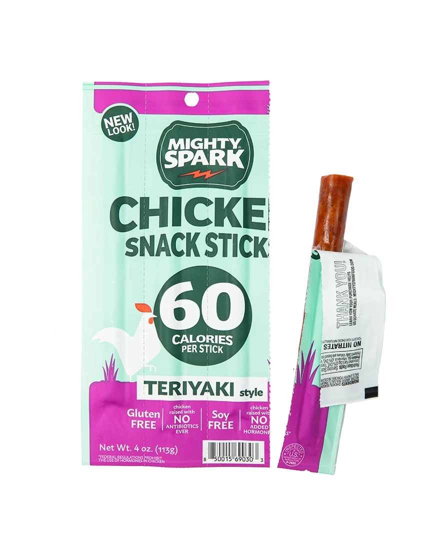 Snack Stick Rugby Teriyaki Style Chicken Snack Stick – Mighty Spark Food