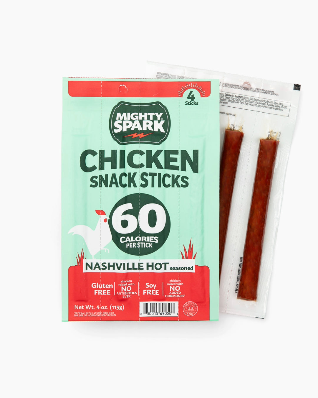Nashville Hot Seasoned Chicken Snack Stick – Mighty Spark Food