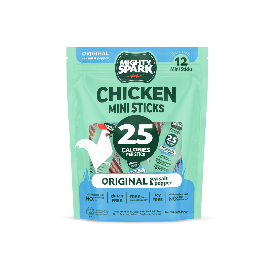 Original Sea Salt & Pepper Chicken Mini Sticks – Mighty Spark Food Original Sea Salt & Pepper Chicken Mini Sticks – Mighty Spark Food