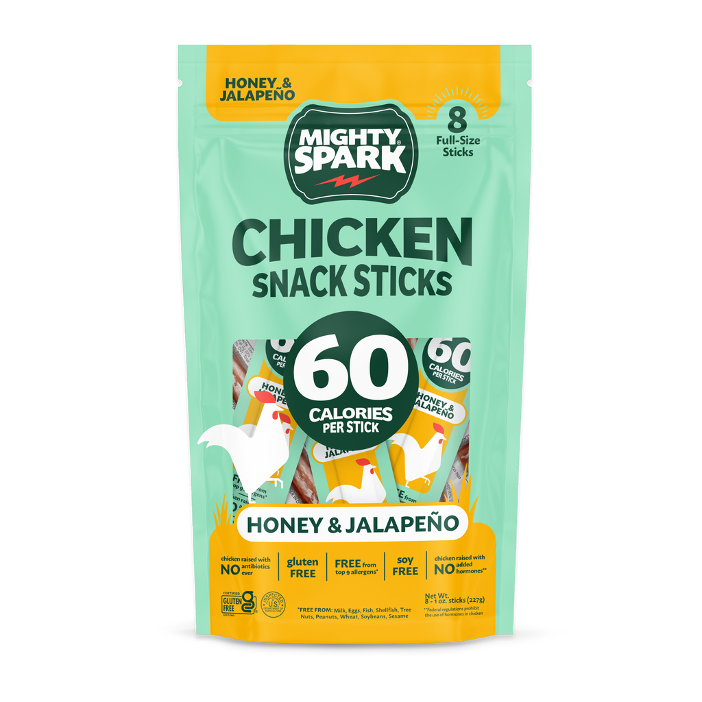 Honey & Jalapeno Chicken Snack Stick - Mighty Spark Food