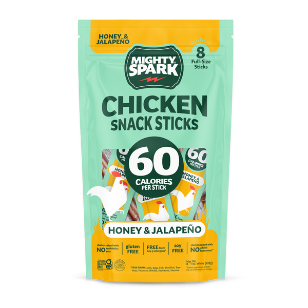 Honey & Jalapeno Chicken Snack Stick - Mighty Spark Food
